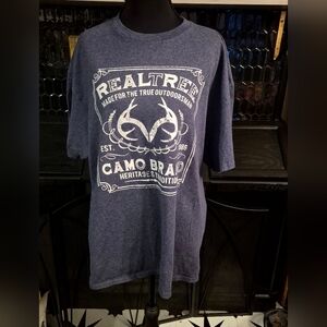 Realtree Navy Short-Sleeve Graphic Tee XL